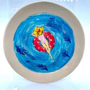 Hand made pottery plate 7.5”